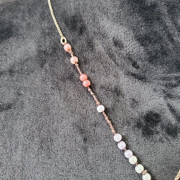 Lucky Brand Women's Gold tone Beaded with Lobster Clasp Pendant Necklace - Picture 5 of 7